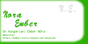 nora ember business card